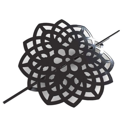 Embrasse De Rideau Broche "Rosae" 17cm Noir