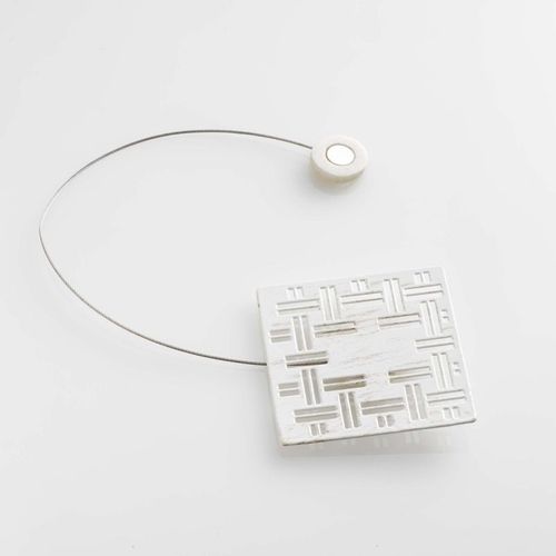 Embrasse De Rideau Aimantée "Moderno" 30cm Blanc