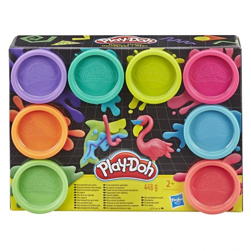 Hasbro Play-Doh 8 Pots Couleurs Néon