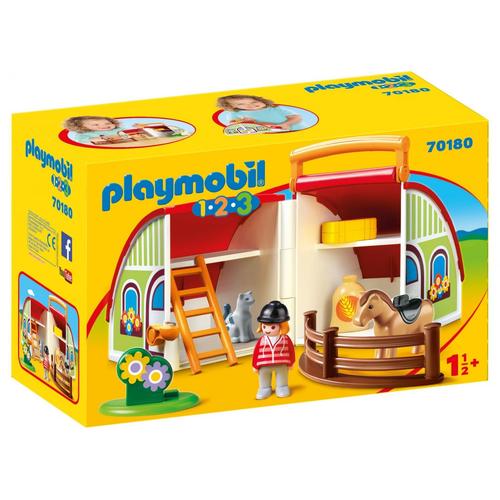 Playmobil 70179 - Playmobil 1.2.3 - Train Avec Passagers Et Circuit à Prix  Carrefour