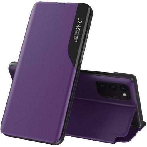 Coque Pour Samsung Galaxy S20 Fe 5g Housse, Etui À Rabat Intelligent Ultra Mince, Anti-Rayures, Fermeture Magnétique, Etui Pour Samsung Galaxy S20 Fe 5g.¿Violet¿