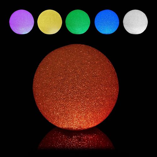 Boule Lumineuse Led, Couleur Changeante, Sans Câble, Diamètre 20 Cm, Décoration Pour Lintérieur, Blanche