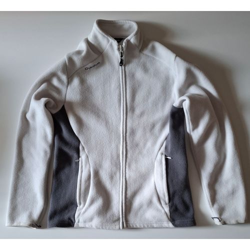 Veste 3 En 1 - Imperméable + Polaire Amovible - Bleu Clair Et Blanc - Femme - Taille M - Quechua