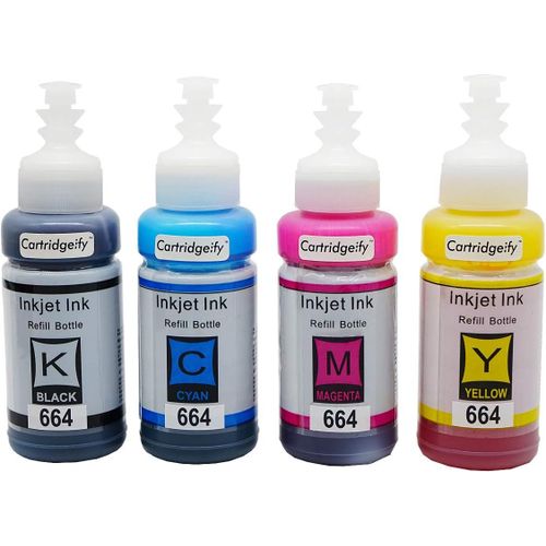 664 Encre Compatible Avec 664 (T6641 T6642 T6643 T6644) Cartouches D'Encre Multipack, Pour Ecotank Et-2500 Et-2550 Et-2600 Et-2650 Et-3600 Et-4500 Et-4550 Et-14000