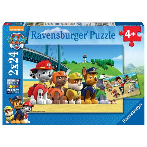 Puzzle 2x24p Pat Patrouille Chiens Heroiques