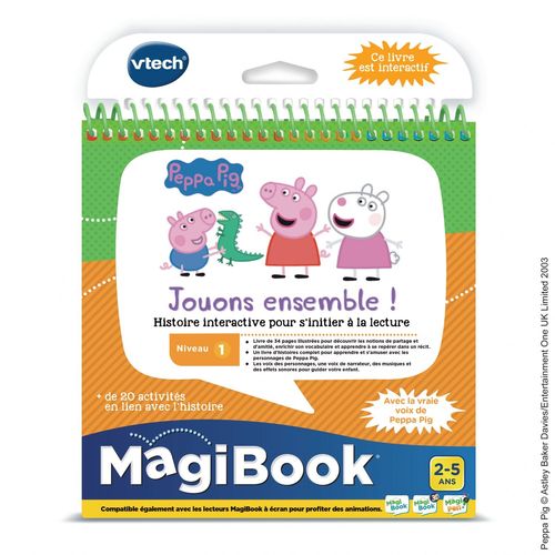 VTECH MAGIBOOK - PEPPA PIG, JOUONS ENSEMBLE !