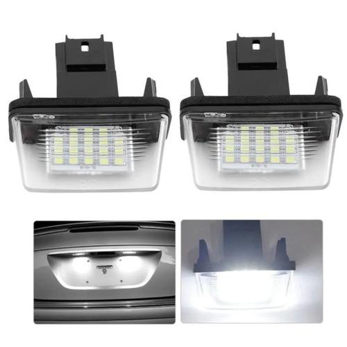 2x Led Feux Blanc D'éclairage De Plaque D'immatriculation Remplacement De Lampe Lumière Pour Citroën