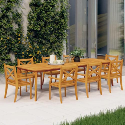 Prolenta Premium - Chaises À Manger D'extérieur Lot De 8 Bois D'acacia Massif