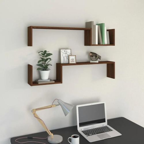 Prolenta Premium - Étagères Murales 2 Pcs Chêne Marron 100x15x20 Cm