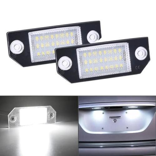 2x Led Feux Blanc D'éclairage De Plaque D'immatriculation Remplacement De Lampe Lumière Pour Ford Focus 2 St 225 C Max 2003 - 2008