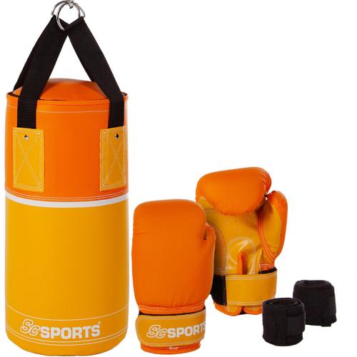 Scsports® Set De Boxe Pour Enfants - 6+ Ans, Sac De Boxe, Gants Junior, Bandages De Boxe, Rembourrage Lourd - Kickboxing, Entraînement