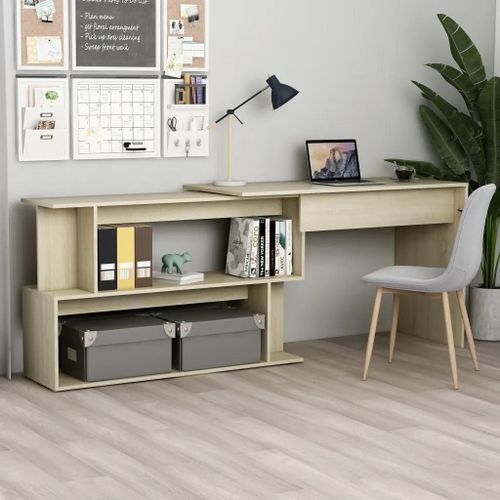 Prolenta Premium - Bureau D'angle Chêne Sonoma 200x50x76 Cm Bois D¿Ingénierie