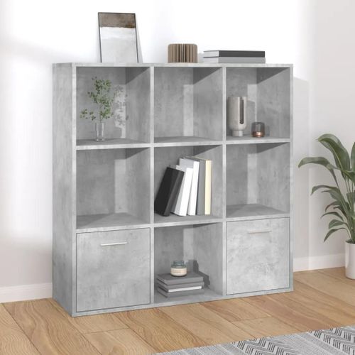 Prolenta Premium - Bibliothèque Gris Béton 98x30x98 Cm Bois D¿Ingénierie