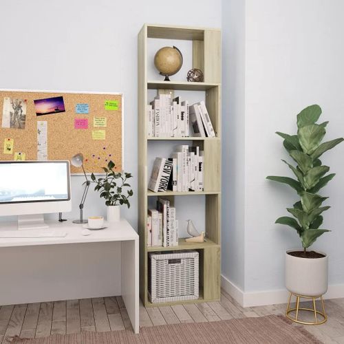 Prolenta Premium - Bibliothèque/Séparateur De Pièce Chêne Sonoma Bois D¿Ingénierie