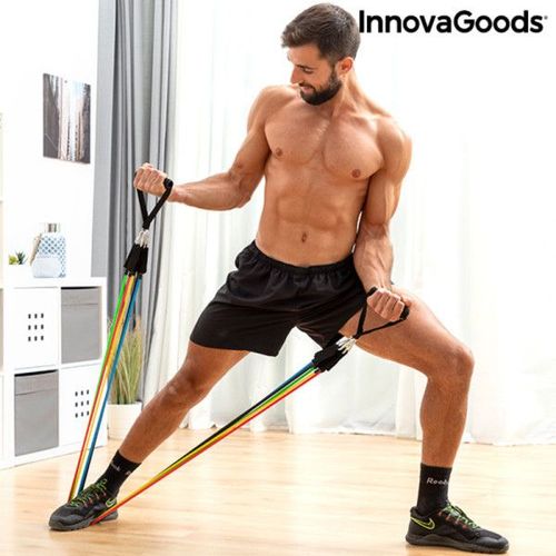 Set De Bandes De R?Sistance Avec Accessoires Et Guide D?Entra?Nement Rebainer Innovagoods (Pack De 5)