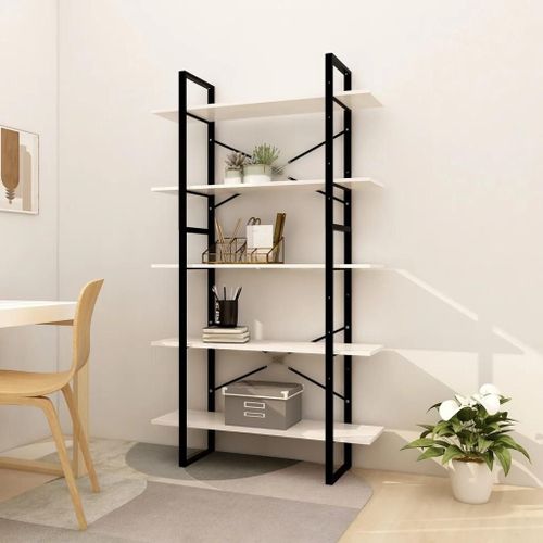 Prolenta Premium - Bibliothèque À 5 Niveaux Blanc 100x30x175 Cm Bois De Pin