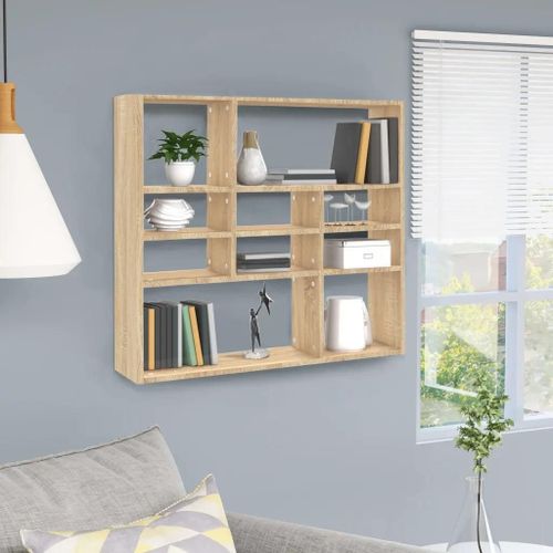 Prolenta Premium - Étagère Murale Chêne Sonoma 90x16x78 Cm Bois D¿Ingénierie