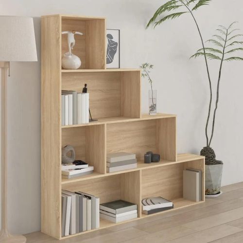 Prolenta Premium - Bibliothèque/Séparateur De Pièce Chêne Sonoma Bois D'ingénierie