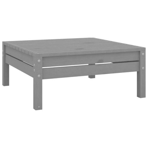 Prolenta Premium - Repose-Pied De Jardin Gris Bois De Pin Massif