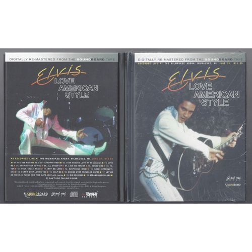 Elvis Presley Love American Style Cd Live 28/6/1974 Show Soirée Milwaukee / Wisconsin Livre Rigide 100 Page Disc Original Sortie 2015 Soundboard Recording Édition Ultra Limitée 550 Exempl. Très Rare