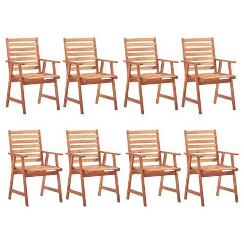 Prolenta Premium - Chaises À Manger D'extérieur Lot De 8 Bois D'acacia Massif