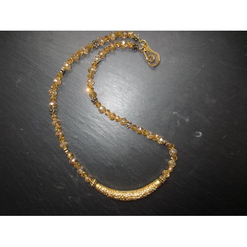 Collier De Perles Couleur Champagne
