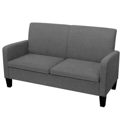 Prolenta Premium - Canapé À 2 Places 135x65x76 Cm Gris Foncé
