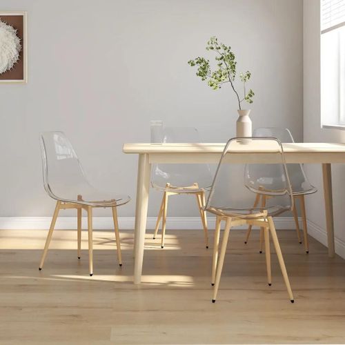 Prolenta Premium - Chaises À Manger Lot De 4 Transparent Pet