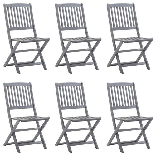 Prolenta Premium - Chaises Pliables D'extérieur Lot De 6 Bois D'acacia Solide