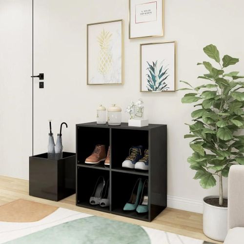 Prolenta Premium - Armoire À Chaussures D¿Entrée Gris Brillant Bois Ingénierie