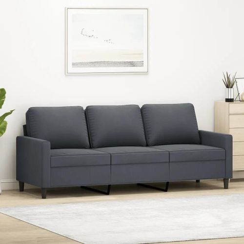 Prolenta Premium - Canapé À 3 Places Gris Foncé 180 Cm Velours