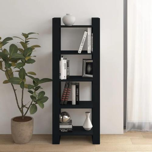 Prolenta Premium - Bibliothèque/Séparateur De Pièce Noir 60x35x160 Cm Bois Massif