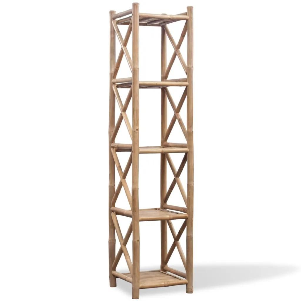 Prolenta Premium - Étagère À 5 Niveaux Carré Bambou