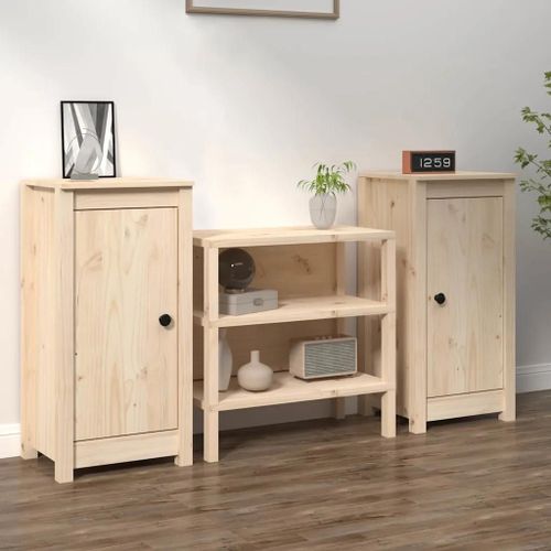 Prolenta Premium - Buffets 2 Pcs 39x35x80 Cm Bois Massif De Pin