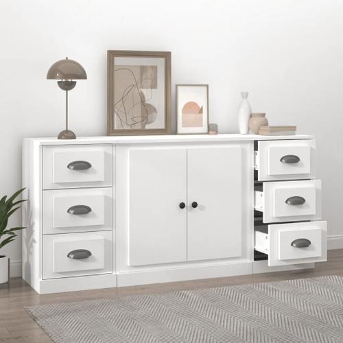 Prolenta Premium - Buffets 3 Pcs Blanc Bois D'ingénierie