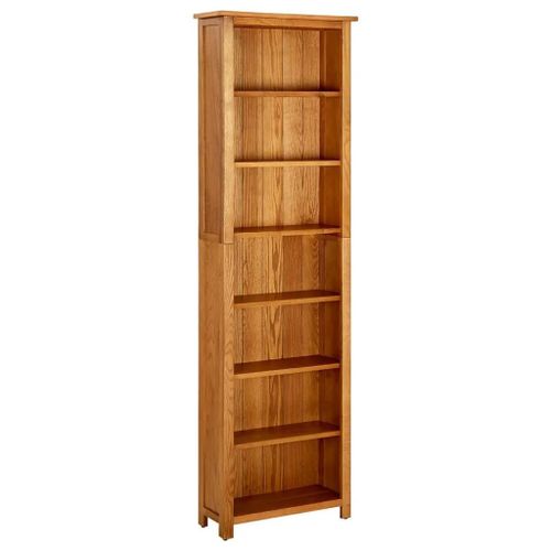 Prolenta Premium - Bibliothèque À 7 Niveaux 60x22x200 Cm Bois De Chêne Massif