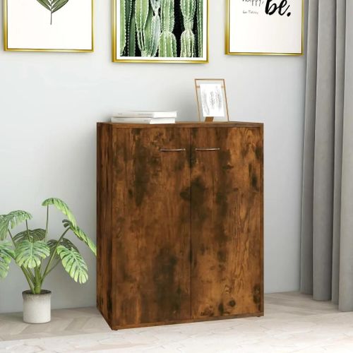 Prolenta Premium - Buffet Chêne Fumé 60x30x75 Cm Bois D'ingénierie
