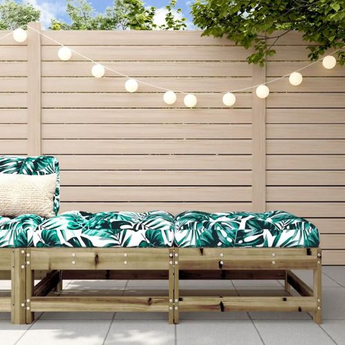 Prolenta Premium - Repose-Pieds De Jardin Et Coussins Lot De 2 Bois Pin Imprégné