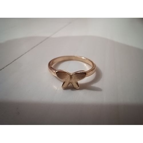 Bague Métal Doré,Petit Papillon ,Taille 16.5