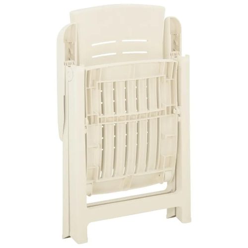 Prolenta Premium - Chaises Inclinables De Jardin Lot De 2 Plastique Blanc