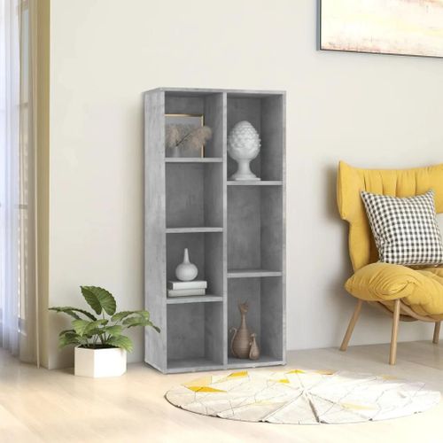 Prolenta Premium - Bibliothèque Gris Béton 50x25x106 Cm Bois D¿Ingénierie