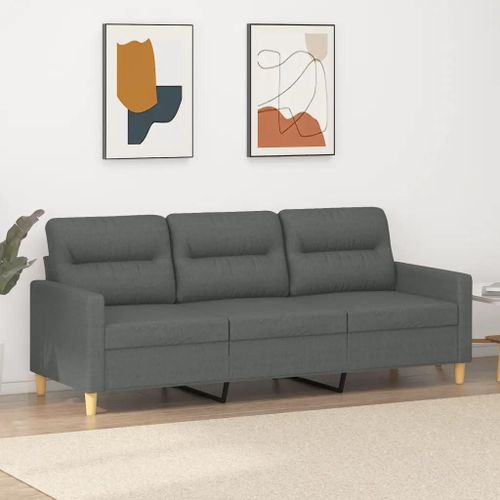 Prolenta Premium - Canapé À 3 Places Gris Foncé 180 Cm Tissu