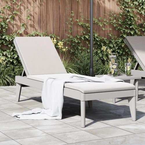Prolenta Premium - Chaise Longue Gris 186x60x29 Cm Pp