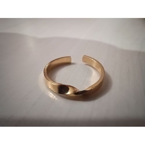 Bague Métal Doré,Torsade ,Taille 18