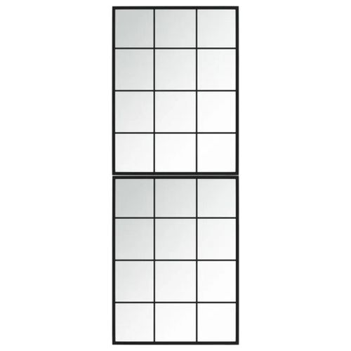 Prolenta Premium - Miroirs muraux 2 pcs noir 80x60 cm métal