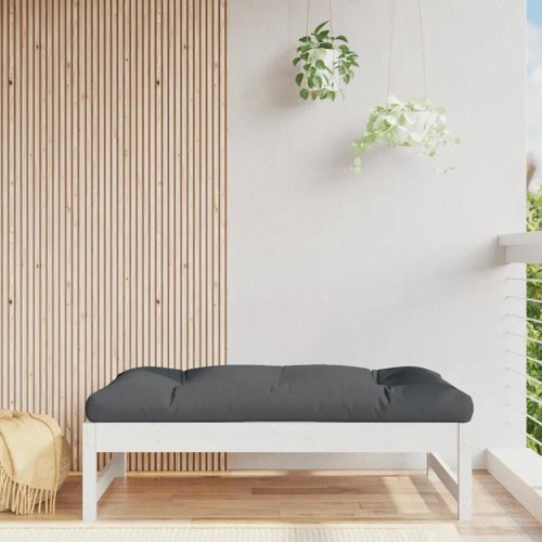 Prolenta Premium - Repose-Pied De Jardin 120x80 Cm Blanc Bois De Pin Massif
