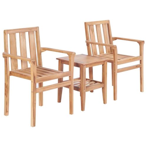 Prolenta Premium - Ensemble De Bistro De Jardin 3 Pcs Teck Solide