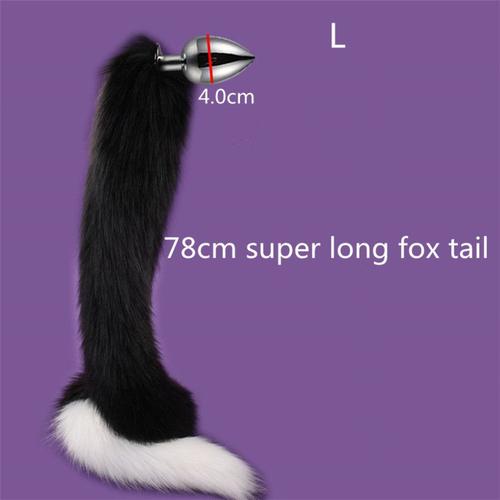 Jouet Anal Super Longue Queue Pour Femme, Torche Artificielle Sexy, Plug Anal, 3 Tailles, Perles Anales En Métal, Dilatation Butt Plug, Jouets Sexuels, 78cm