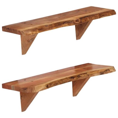 Prolenta Premium - Étagères Murales 2 Pcs 60x20x18 Cm Bois D'acacia Massif
