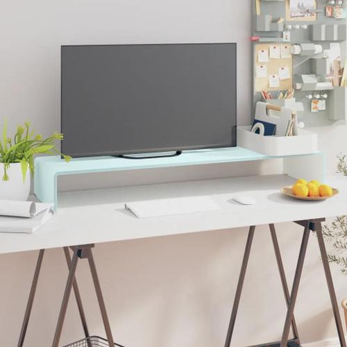 Prolenta Premium - Meuble Tv/Support Pour Moniteur 100x30x13 Cm Verre Vert